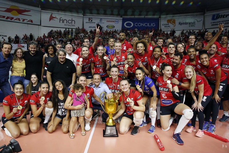 Pinheiros vence Sesi-Bauru no tie-break e conquista o bicampeonato da Copa  São Paulo de vôlei feminino, vôlei